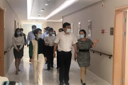 江苏省副省长胡广杰一行走访南京欧葆庭仙林国际颐养中心